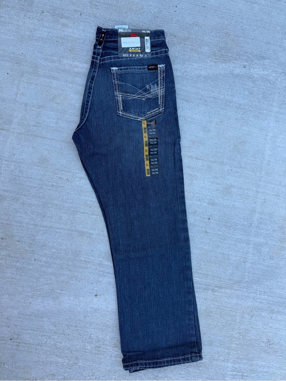 Ariat FR M4 Low Rise Boot Cut Jeans 34x30 Glacier NWT - Picture 2 of 5